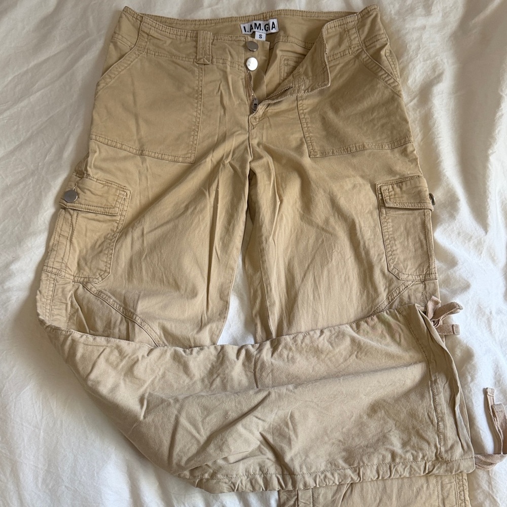I.AM.GIA Women’s Cargo Convertible Pants — Beige